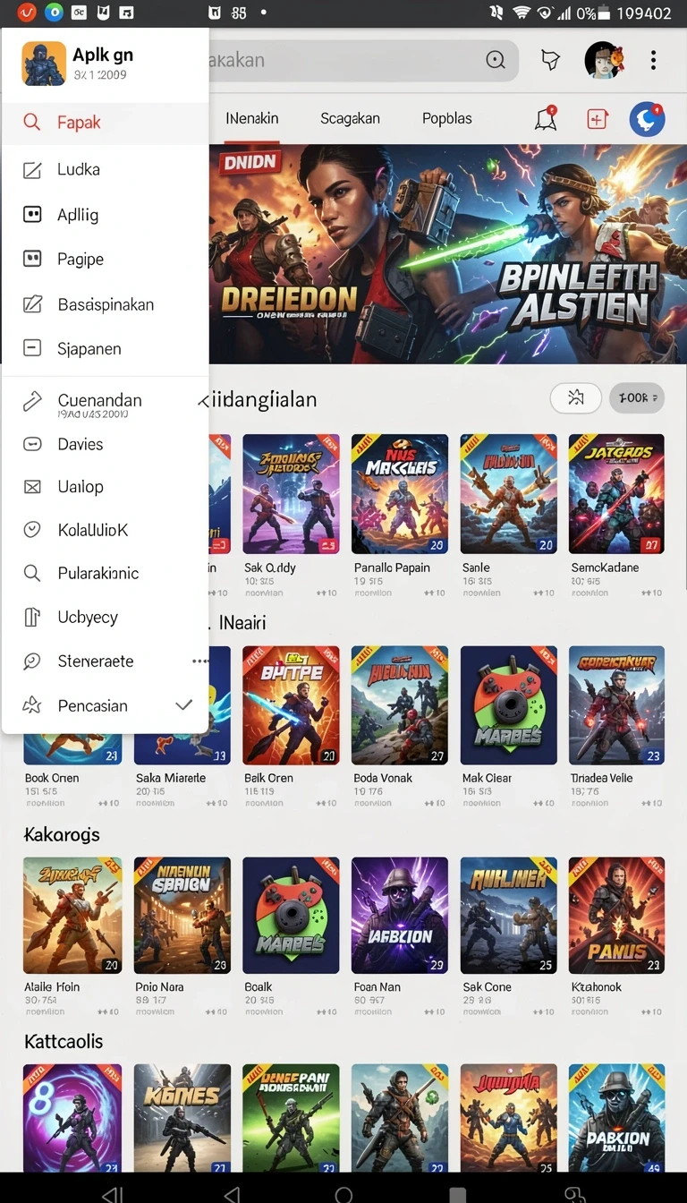 Tampilan utama aplikasi Aplikasi dewagaruda Ringan untuk Android yang intuitif dan efisien.